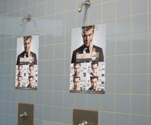 Ambient Media Duschplakat Werbung