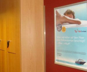 Ambient Media Werbeplakat im Fitness-Studio